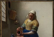 See the Largest-Ever Retrospective of Johannes Vermeer Johannes Vermeer (1632-1675), "The Milkmaid," 1658-59, oil on canvas, 18 x 16 1/8 in., Rijksmuseum, Amsterdam