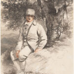 Drawing in Britain, 1700–1900 John Hoppner drawing A Young Boy Seated Beneath a Tree