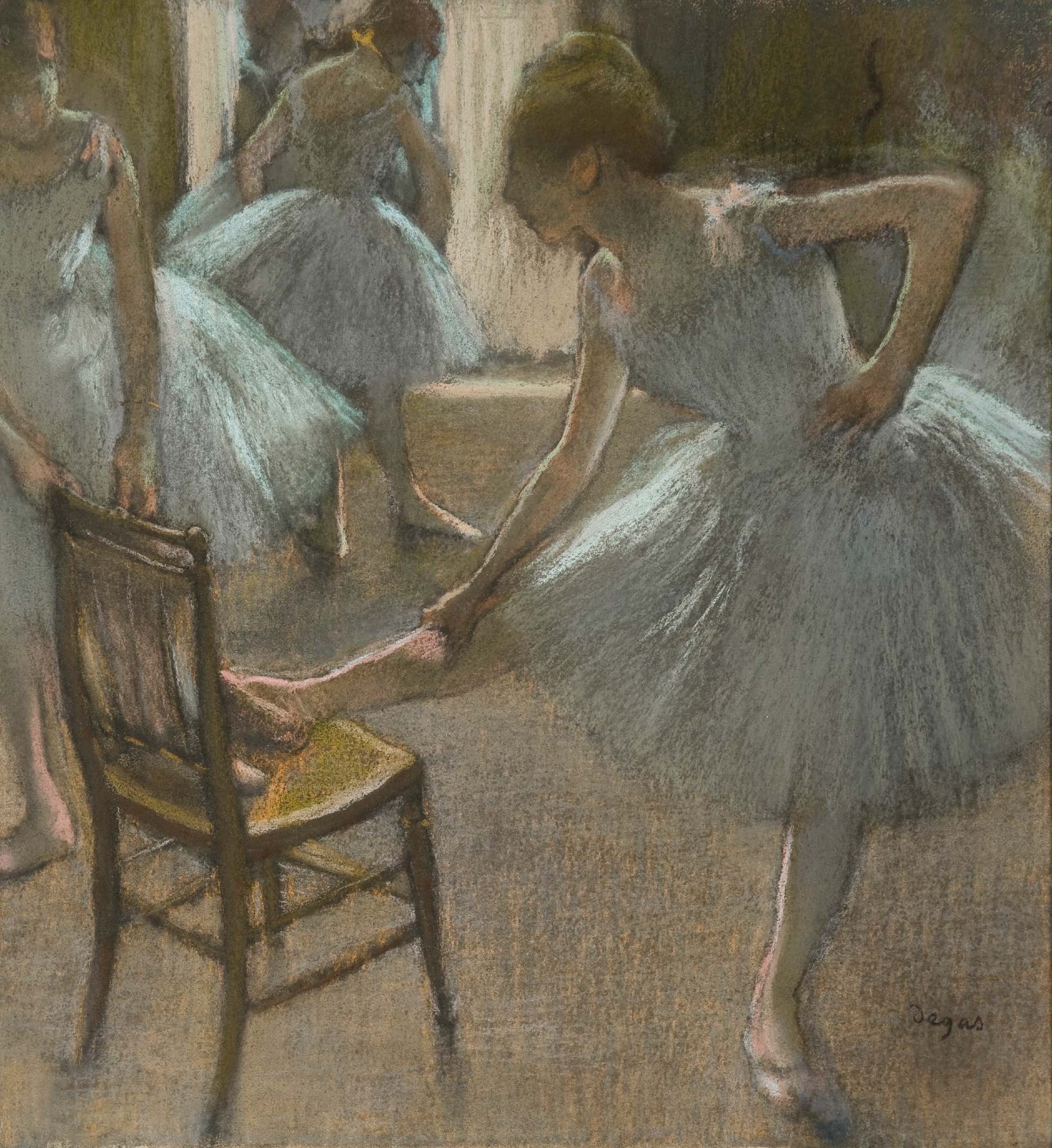 Art Museum - Degas pastel painting of ballerinas
