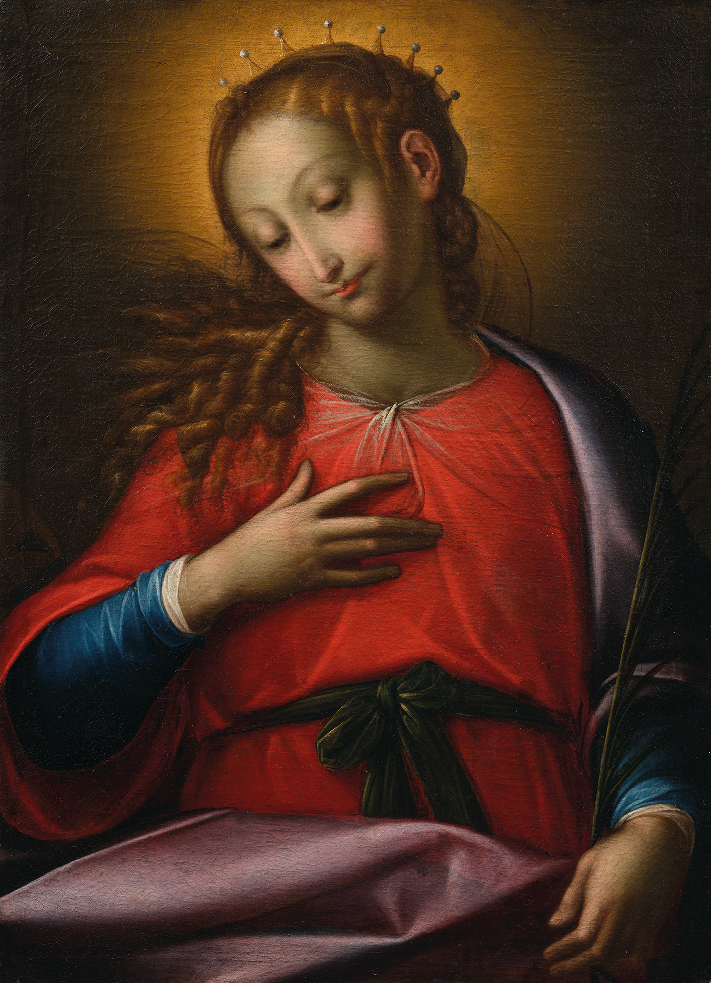 Orsola Maddalena Caccia (1596-1676), "Saint Catherine of Alexandria," oil on canvas, 100 x 72 cm, estimate €20,000–30,000