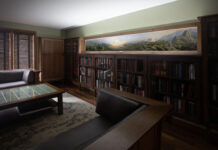 A Mural Commission for the Ages mural commission for a home library