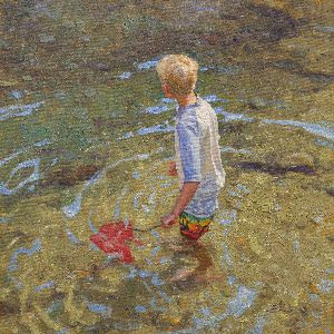 Best Signature Award of Excellence: Dan Schultz OPA, "Fishing Hole," 18" x 18"