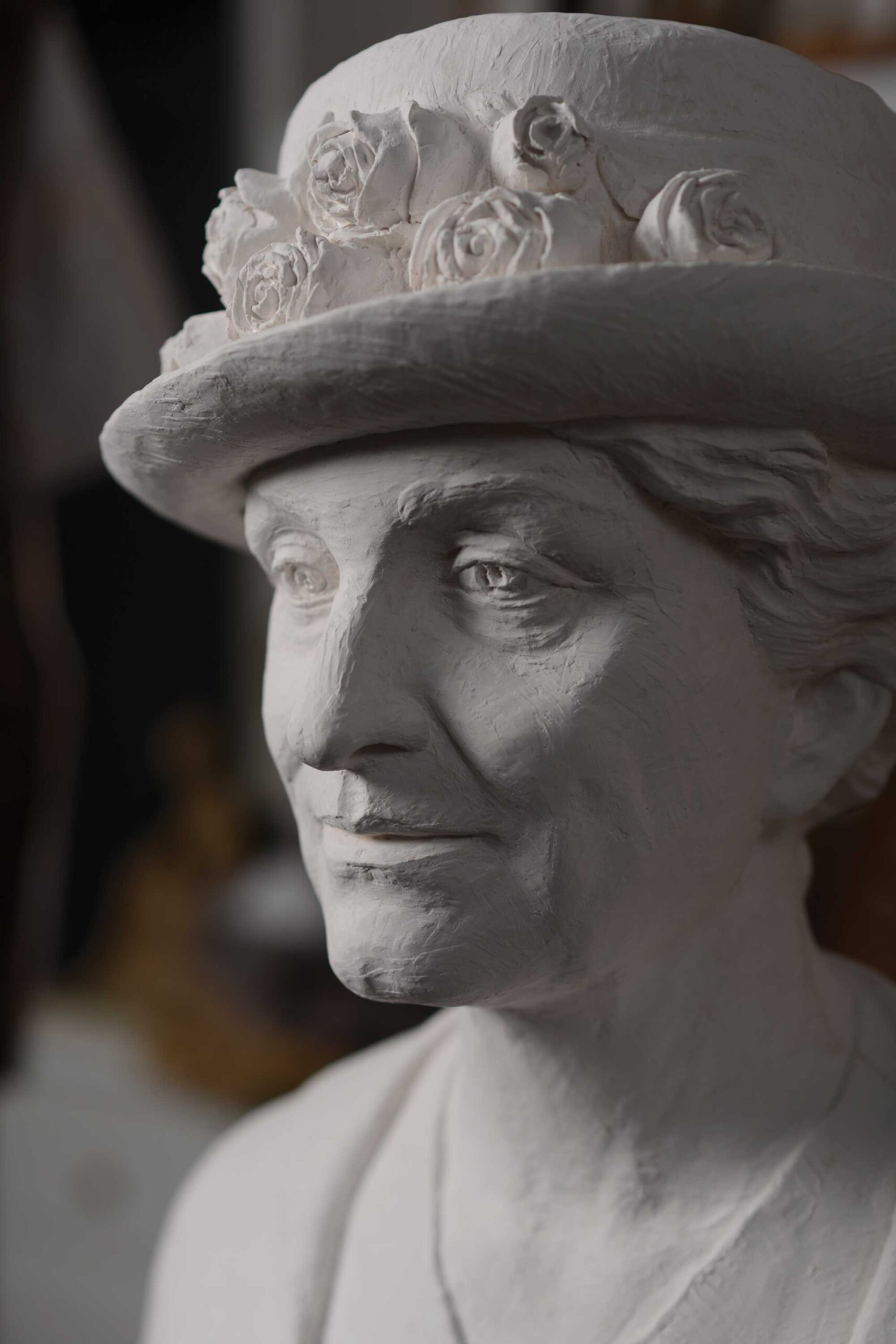 Alan LeQuire, "Carrie Chapman Catt," 2016, plaster, life-size bust, available in bronze (edition of 12)