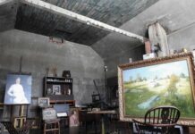 Artistic Abodes Interior of J. Alden Weir’s studio at Weir Farm National Historic Site; photo: Xiomáro, courtesy National Park Service, Weir Farm National Historic Site, Wilton, Connecticut