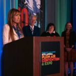 Jane Seymour Receives Lifetime Achievement Award from PleinAir Magazine Jane Seymour accepting the PleinAir Magazine Lifetime Achievement Award; also on stage are Eric Rhoads, Kelly Kane, Cherie Dawn Haas, and Michelle Dunaway