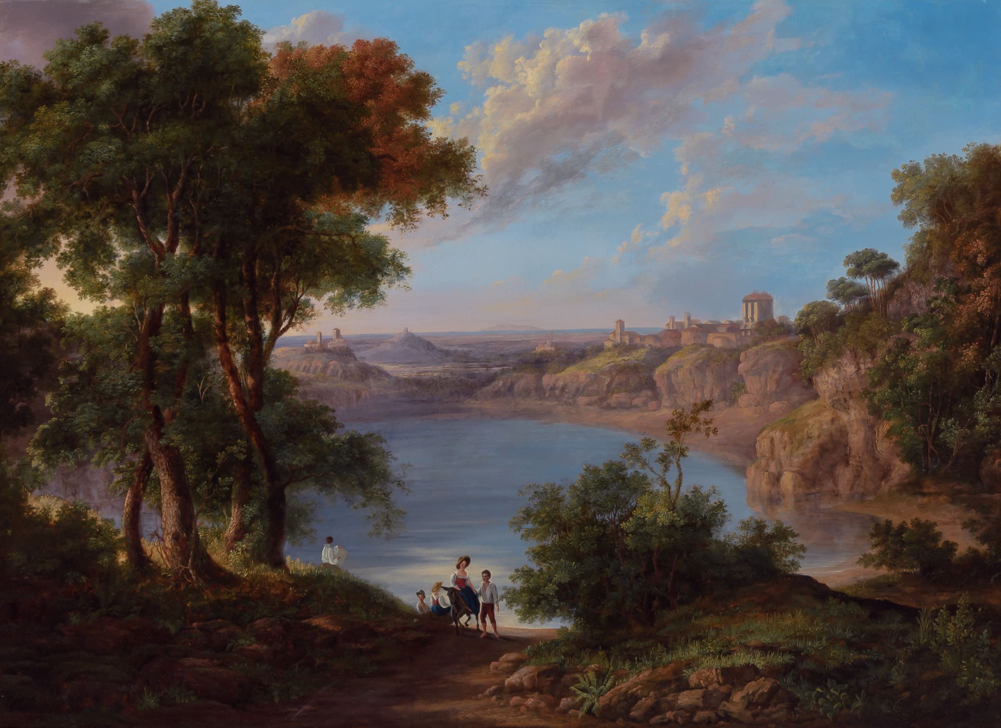 London Art Week - Nicolas-Didier Boguet (1755-1839), "A View Over Lake Nemi From The North," c.1783-1830, Oil on canvas, Nonesuch Gallery