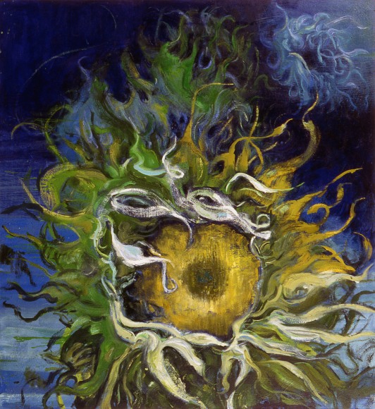 Jimmy Wright, "Sun King," 2001, Oil on linen, 60 1/4 x 55 1/8 inches