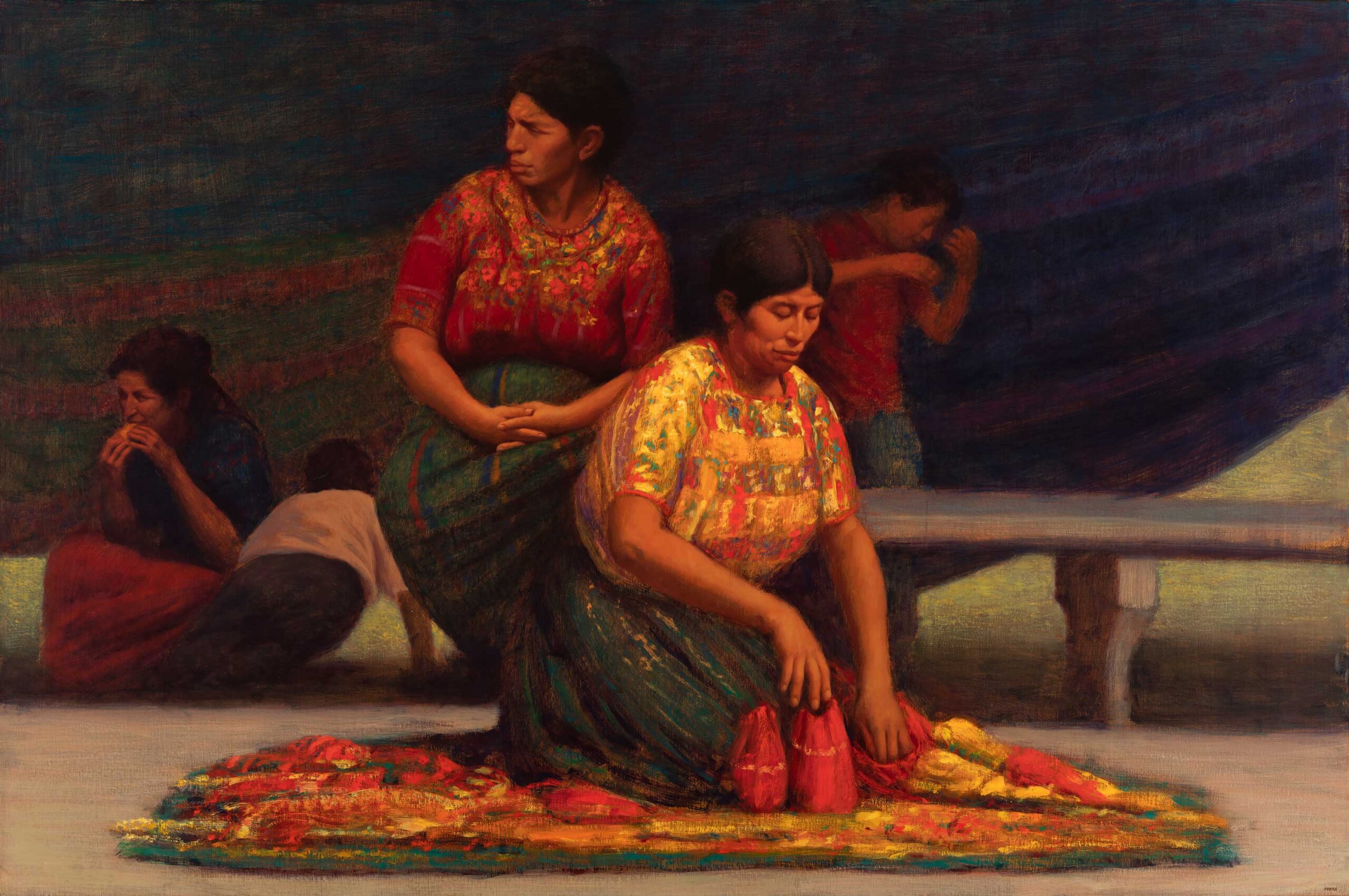 Elias Rivera, "Chi Chi Castenango," 1993, oil on canvas, 48 x 72 in.