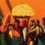 Elias Rivera: From the Thread of Time Figurative Art > Elias Rivera, "Flowers of the Mind," 2002, oil on canvas, 50 x 60 in.