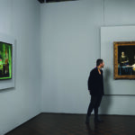 Artists Recognizing That “Inner Drive” In Fine Art Connoisseur > Salman Toor examines Johannes Vermeer’s "Mistress and Maid" (right). His own painting, "Museum Boys" (2021), hangs at left in the rotating show "Living Histories: Queer Views and Old Masters"