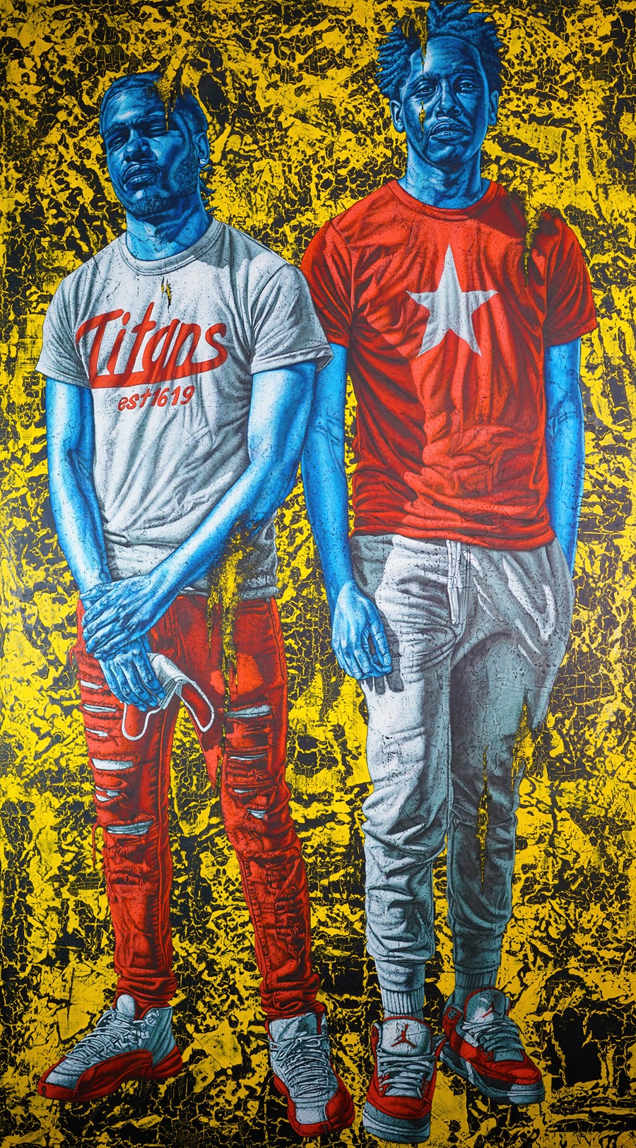 figurative art - "Evan and Aaron" by Alfred Conteh