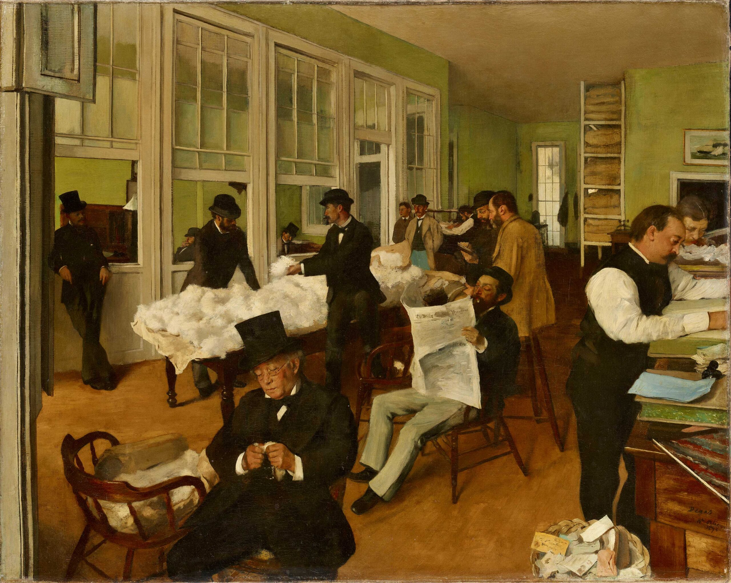 Degas painting - Cotton Office in New Orleans