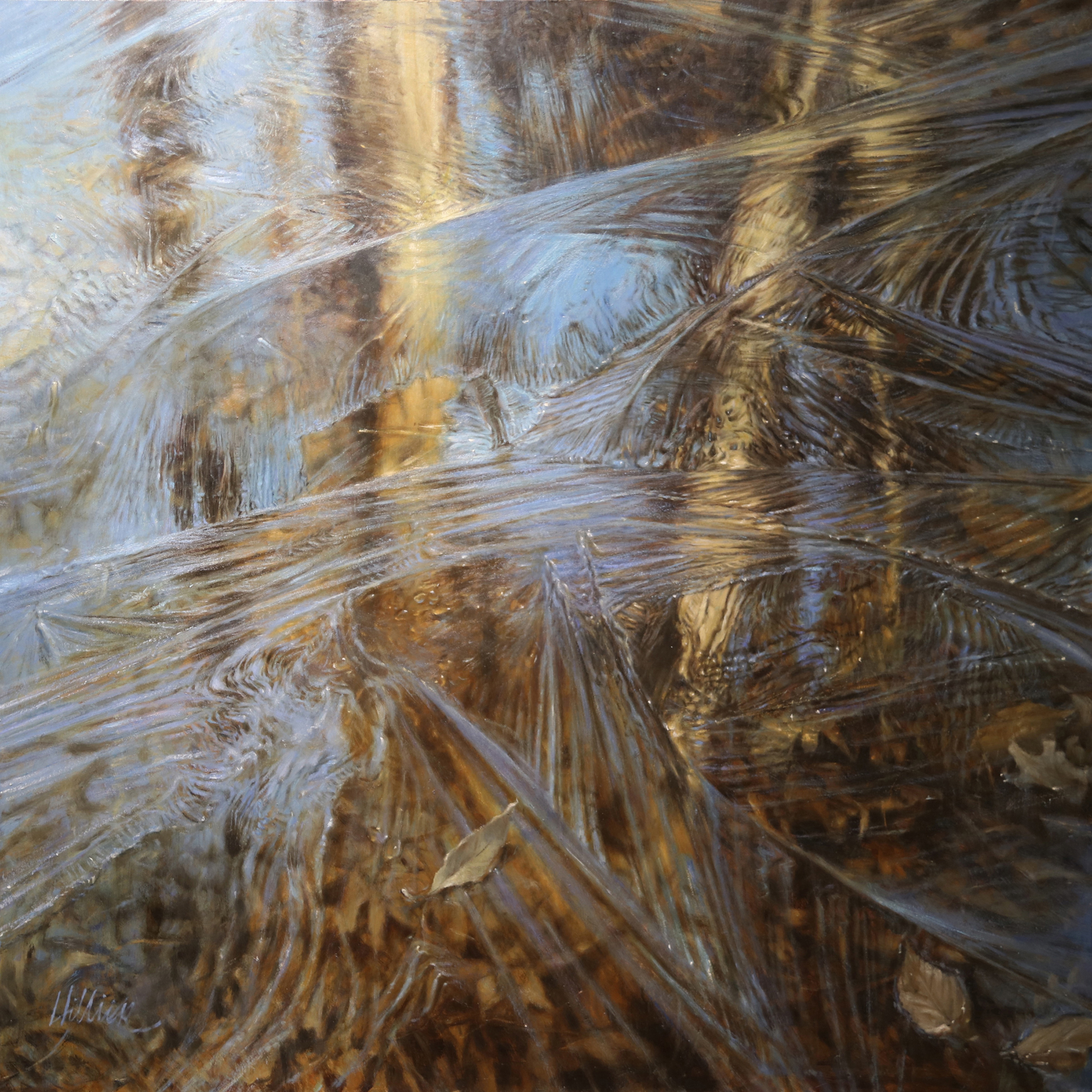 Matthew Hillier, "Under the Ice," oil, 30 x 30 in.