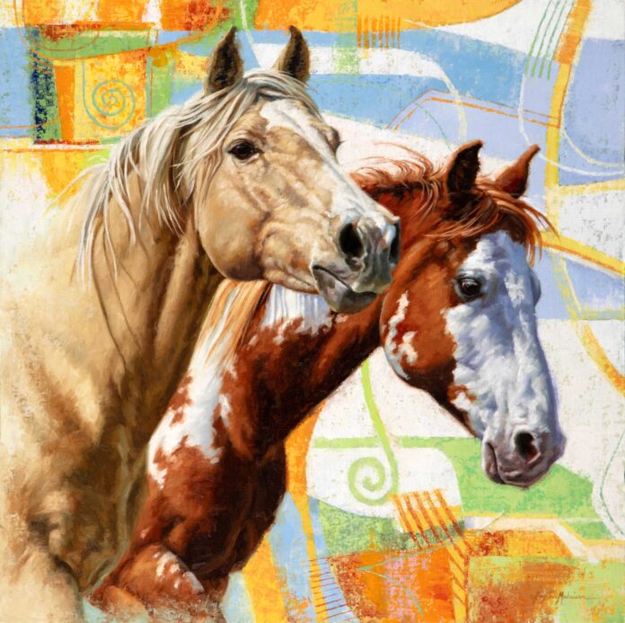 Quest for the West art - painting of horses