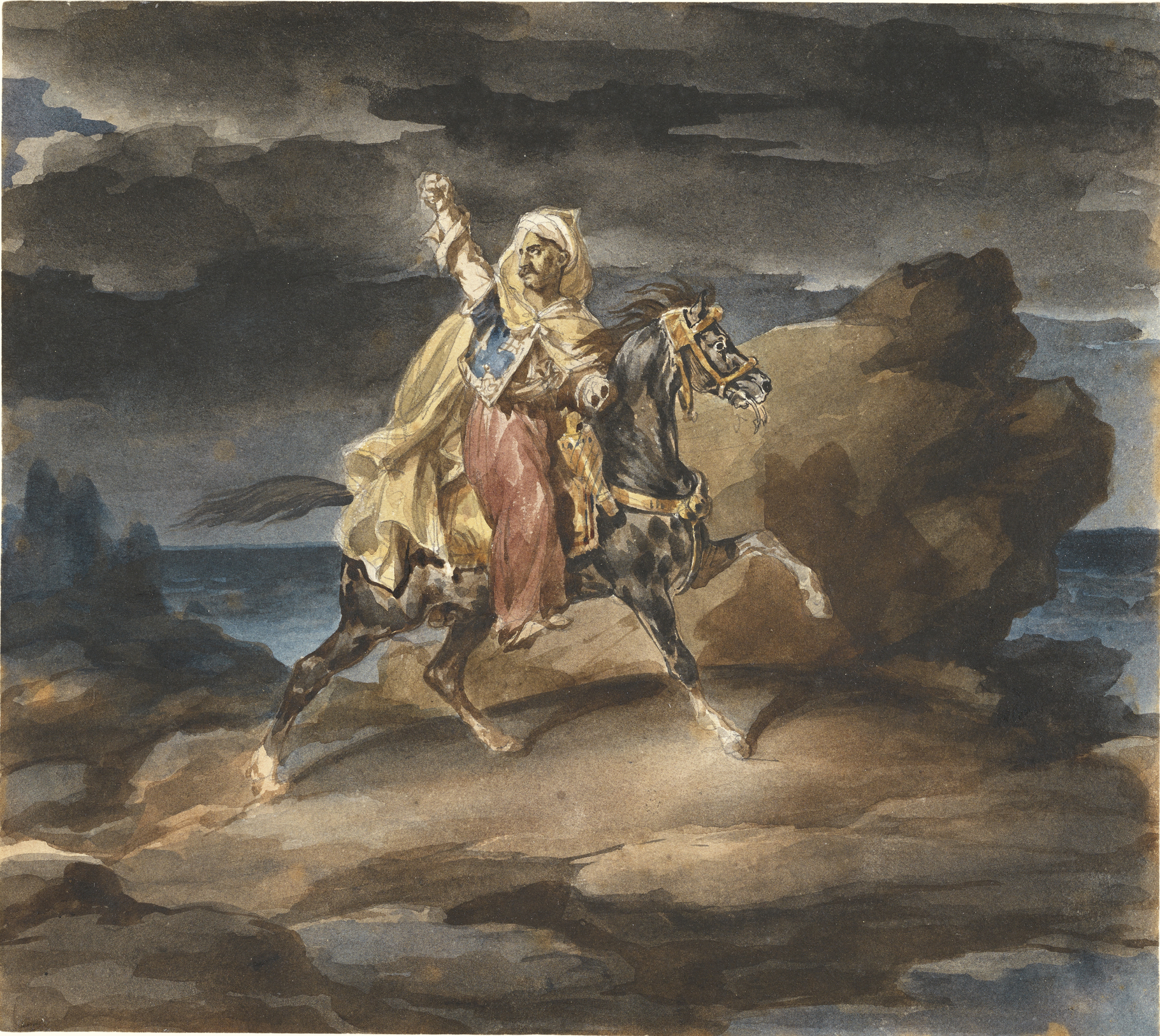 Théodore Géricault (French, 1791–1824), "The Giaour," watercolor painting