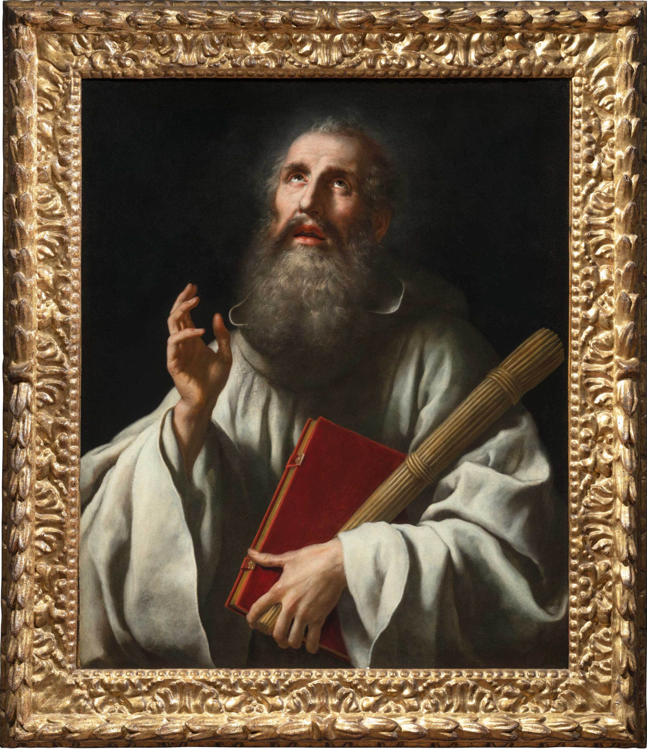 Carlo Dolci, Florence, 1616-1687, "Saint Benedict," ca. 1650, oil on canvas, 87x72 cm / 34.3x28.4 in. (senza cornice), 107x93 cm (con cornice) 