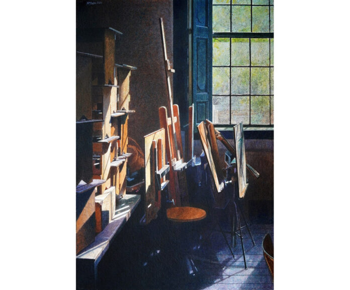 PleinAir Salon - Angus McEwan (United Kingdom), “Early Morning Quiet,” watercolor, 22.5 x 15 in.