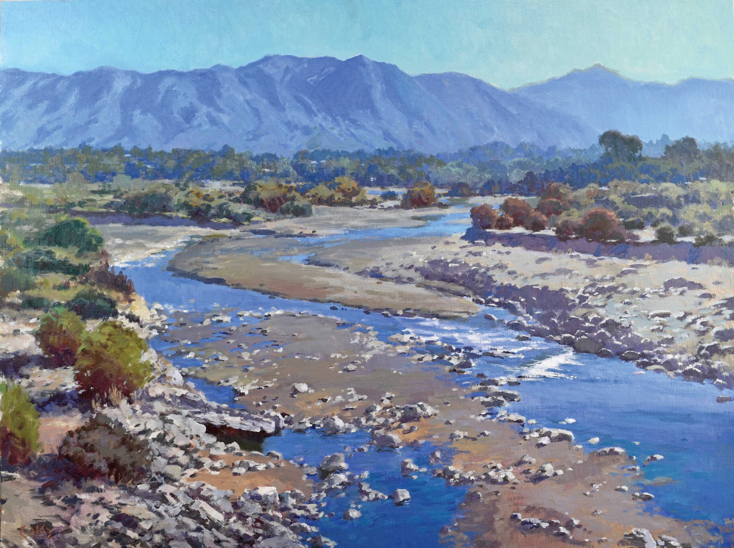 landscape paintings - John Cosby, "Ojai," oil, 30 x 40 in.