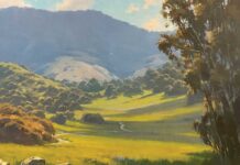 Ojai Mystique landscape paintings - Michael Obermeyer, "Rolling Meadow," oil, 24 x 30 in.
