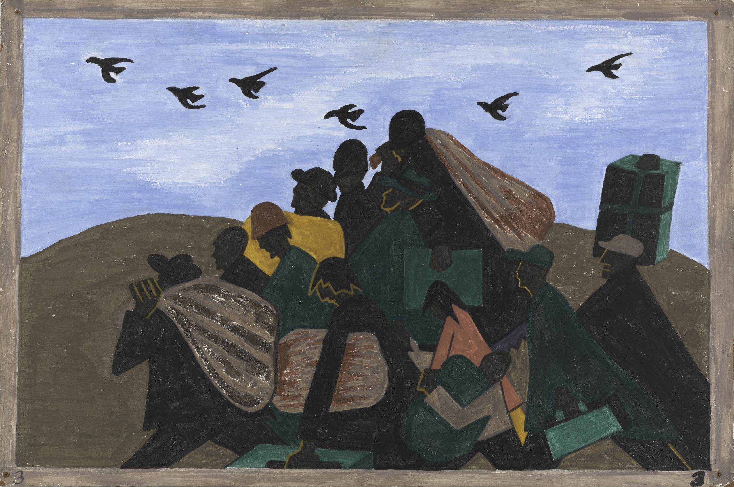 American artists - Jacob Lawrence, Migration Series, Panel 3, 1940