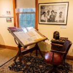 A Norman Rockwell Mystery Don Trachte drawing board including sketches of replicas