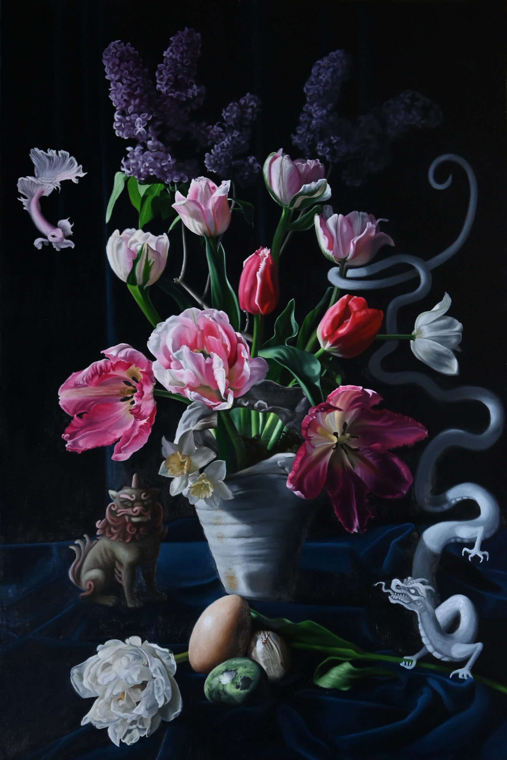 Jordan Baker, "Spring Spirits," Oil on Canvas, 36 x 48 in., 2023