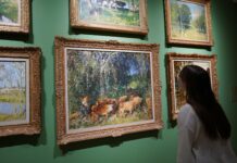 Impressionist Legacies A patron views "Impressionist Legacies"