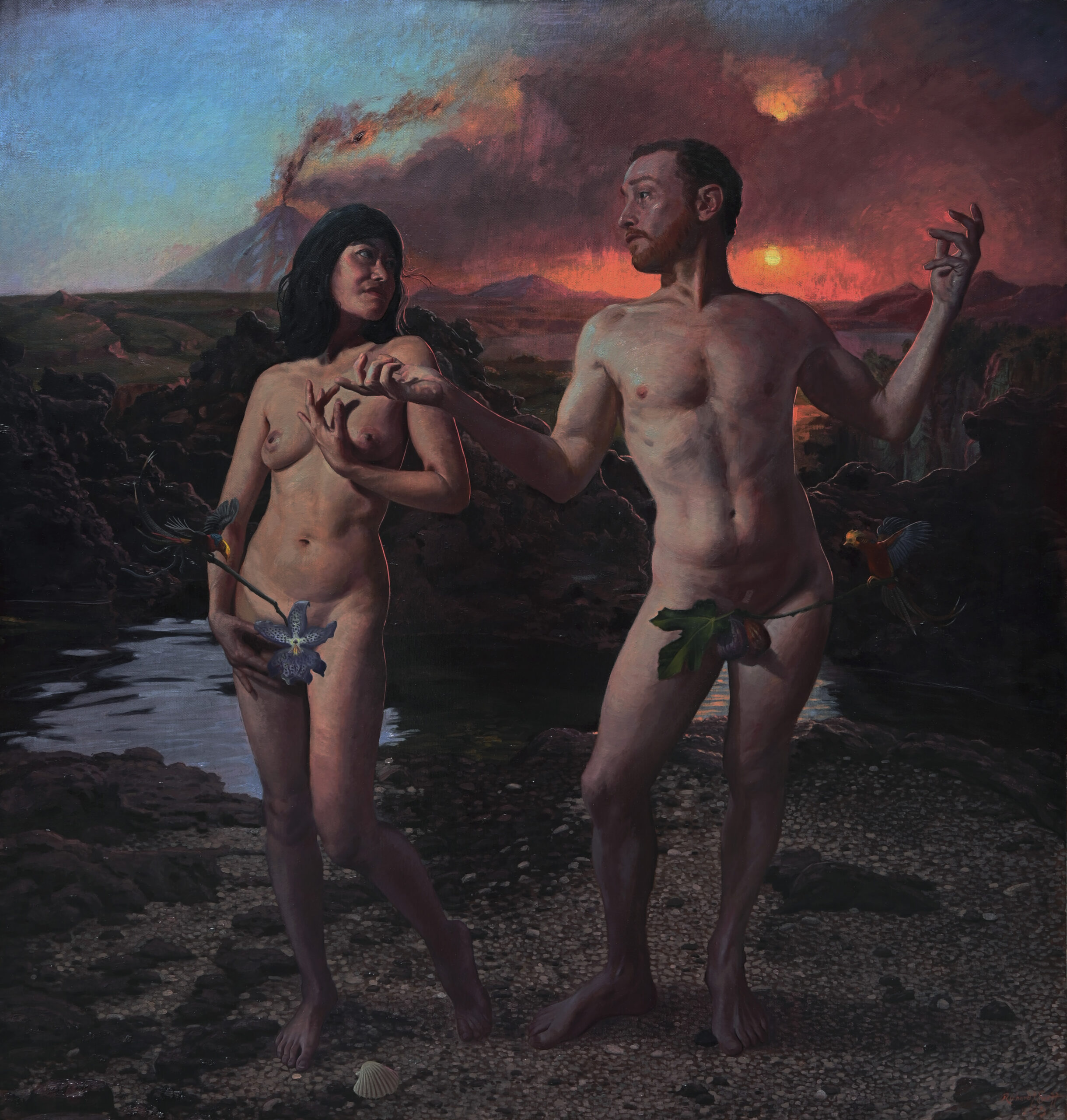 Richard T Scott and Jordan Baker, "Les Amoureux," Oil on Linen, 46 x 48 in., 2023