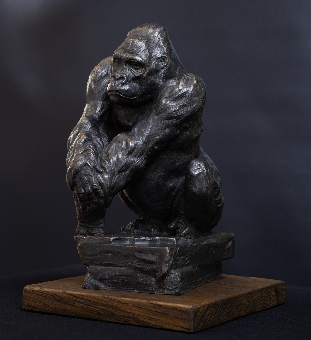 sculpture of a gorilla - contemporary art