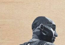 The 2024 Arizona Fine Art Expo Sara Drahos (b. 2003), "Kobe Bryant," 2022, mixed media, 24 x 24 in.