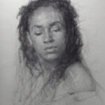 Dan Thompson Drawings > Upright: Adventures in Teaching Portrait drawings - Dan Thompson (b. 1973), "D'Ava," 2017, graphite on paper, 24 x 18 in.