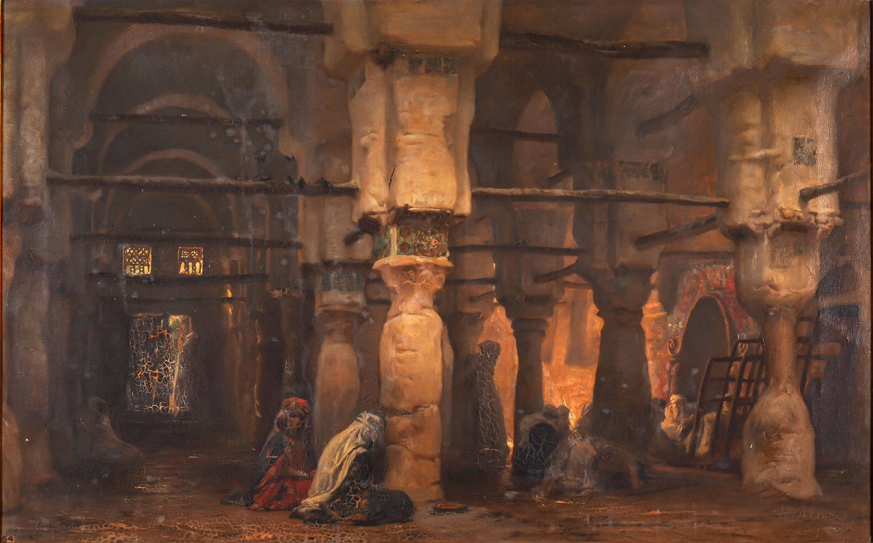 Frederick Arthur Bridgman (American, 1847-1928), “Sanctuary in the Sahara,” oil on canvas, 56 x 87cm, signed and dated ‘F. A Bridgman 1879’ (lower left); Provenance, The artist Arthur Croft (1828-1902), Thence by family descent; Exhibited London, Royal Academy, Annual, 1880, no. 1880