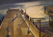 Beatrice Cuming: Connecticut Precisionist Beatrice Cuming (1903–1975), "The Architecture of Light," c. 1940s, oil on canvas, 29 x 39 in., Florence Griswold Museum (Old Lyme, Connecticut), purchase, 2021.7