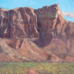 WAOW 54th National Exhibition: Dreamweavers Jan Marie De Lipsey (b. 1953), "Vermillion Escarpment," 2023, oil on panel, 30 x 40 in.
