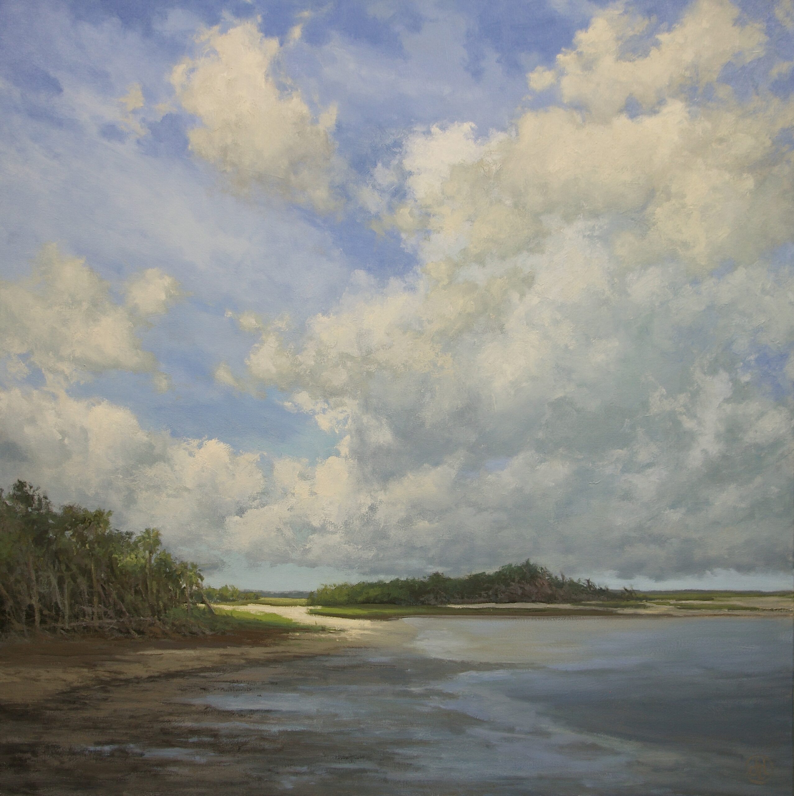 Dottie Leatherwood, "Private Beach," 48 x 48 in.