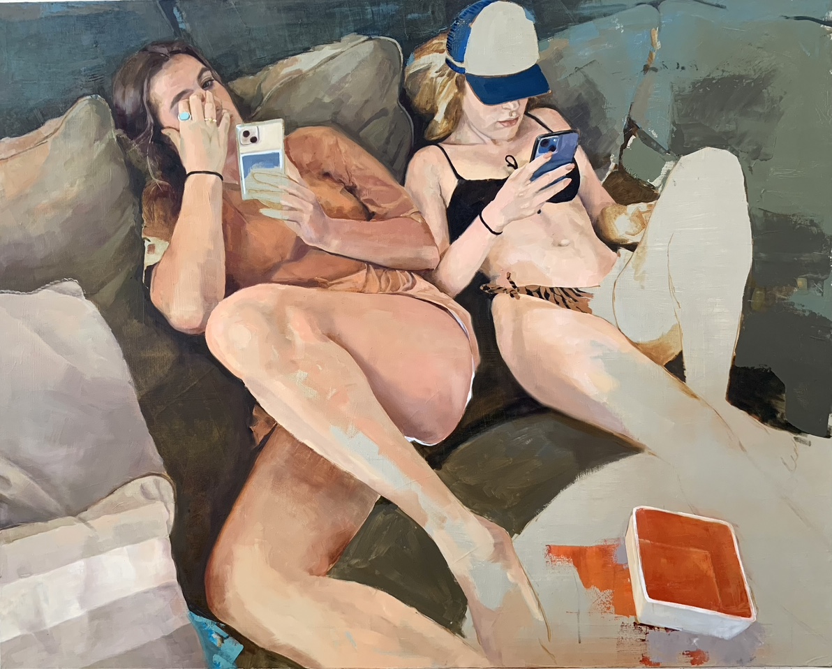 Diana Tremaine, “Perception” 2023, oil on canvas, 40” x 50”