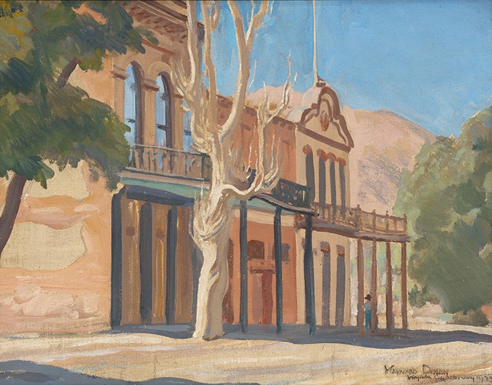 Maynard Dixon, Virginia City, 1933. Oil on canvas, 16 x 20 inches. Collection of the A.P. Hays Family