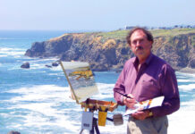 Artist Spotlight: Larry Cannon Larry Cannon painting on the Sonoma Coast