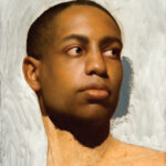 Face to Face: Realist Portraiture of the 21st Century Devin Cecil-Wishing (b. 1981), "Juan Michael," 2014, oil on linen, 9 x 8 in.