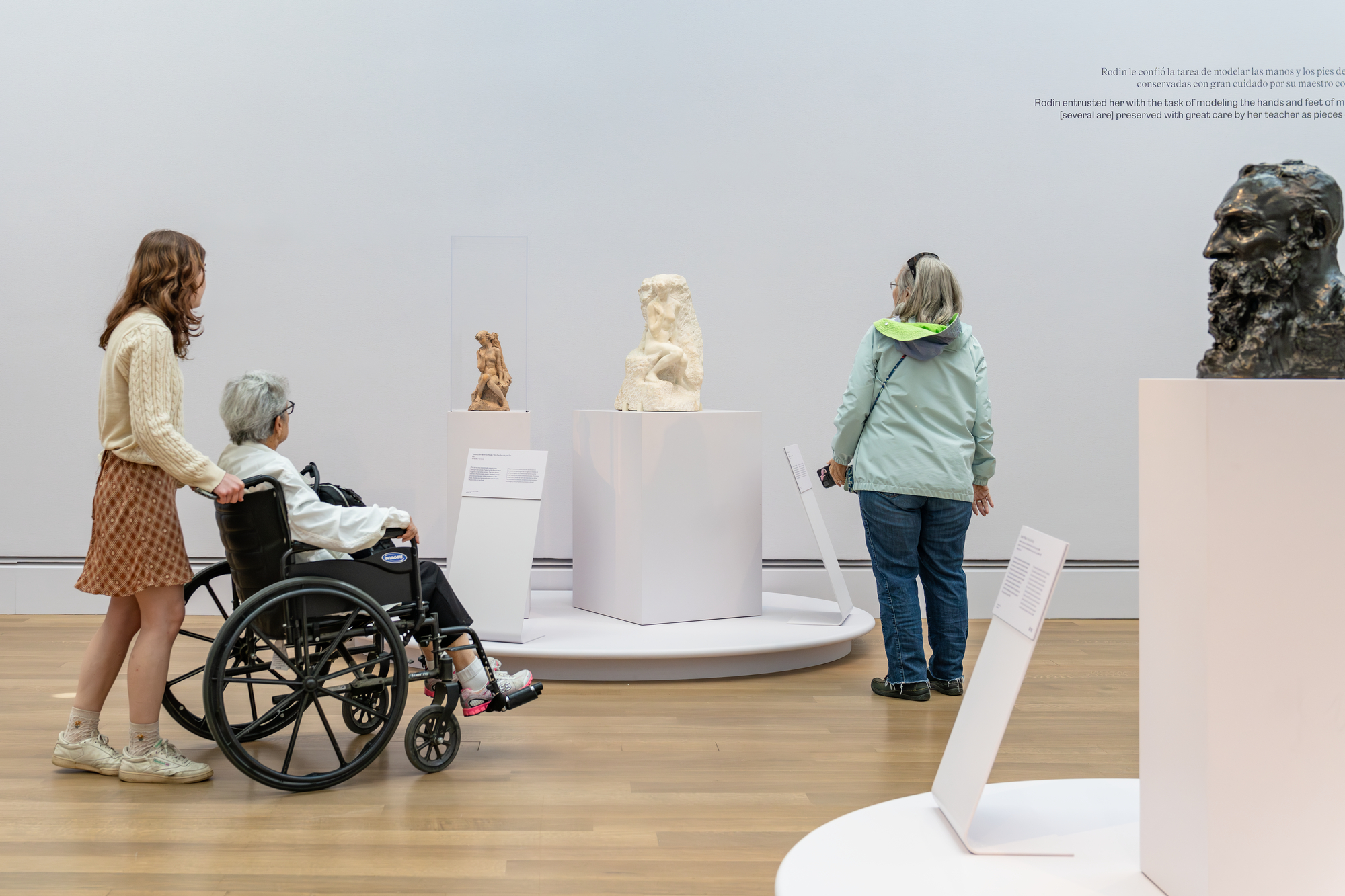 Visitors at the Camille Claudel exhibition at the Getty Center. Image courtesy of the J. Paul Getty Trust 