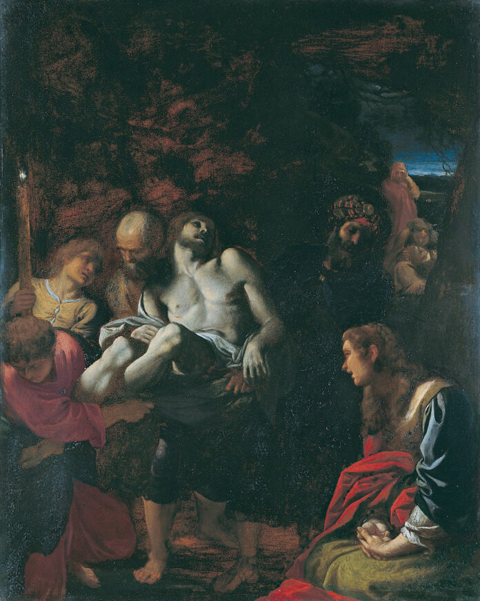 Annibale Carracci (1560–1609), "The Burial of Christ," 1595, oil on copper, 17 1/4 x 13 3/4 in., Metropolitan Museum of Art, New York City, 1998.188