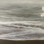 Summer in New England Del-Bourree Bach, “Over the Bounding Main,” Acrylic, 9 x 24 inches