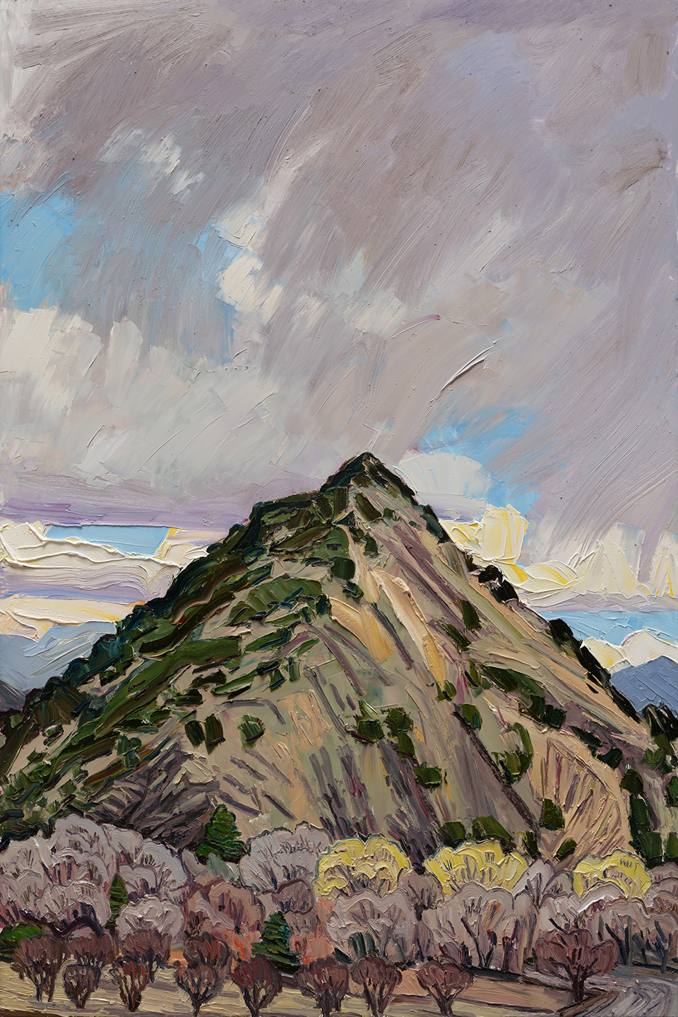 Jivan Lee, "Storms Down," 2024, Oil on panel, 60 x 40 in.