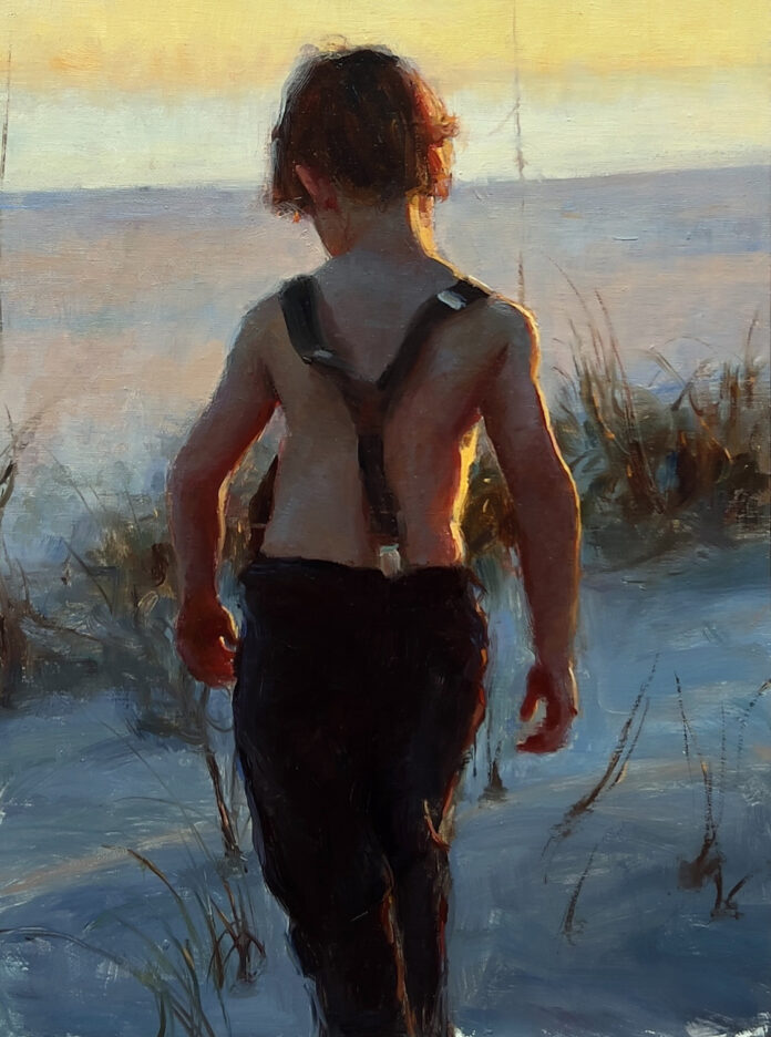 Timothy Rees, “Evening Mosey,” Oil, 12 x 9 inches