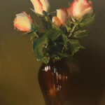 Leffel, McGraw, Mundy, and More at OPA’s Salon Charles Warren Mundy (b. 1945), "Rose Floral in Pink Vase," 2023, oil on linen, 20 x 16 in.