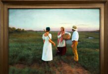 Collectors: Five and Under is Back Morgan Irons, "Evening Air," unframed 18 x 24 in., framed 22 x 28 in.