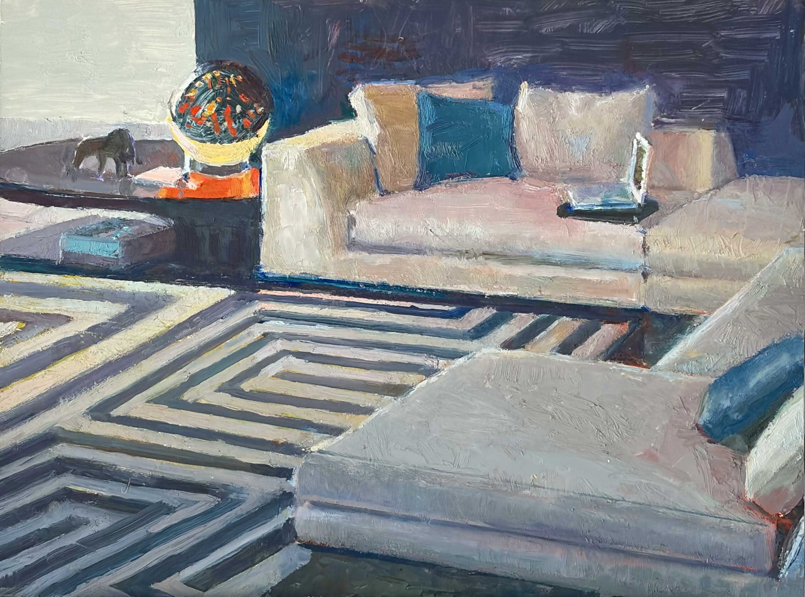 Paula Swaydan Grebel, "Heater," oil on panel, 9 x 12 in.