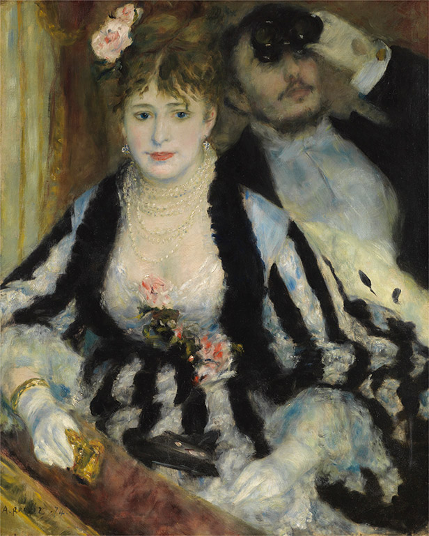 Impressionism - Auguste Renoir, La Loge (The Theater Box), 1874, oil on canvas, The Courtauld, London (Samuel Courtauld Trust) Photo © The Courtauld 