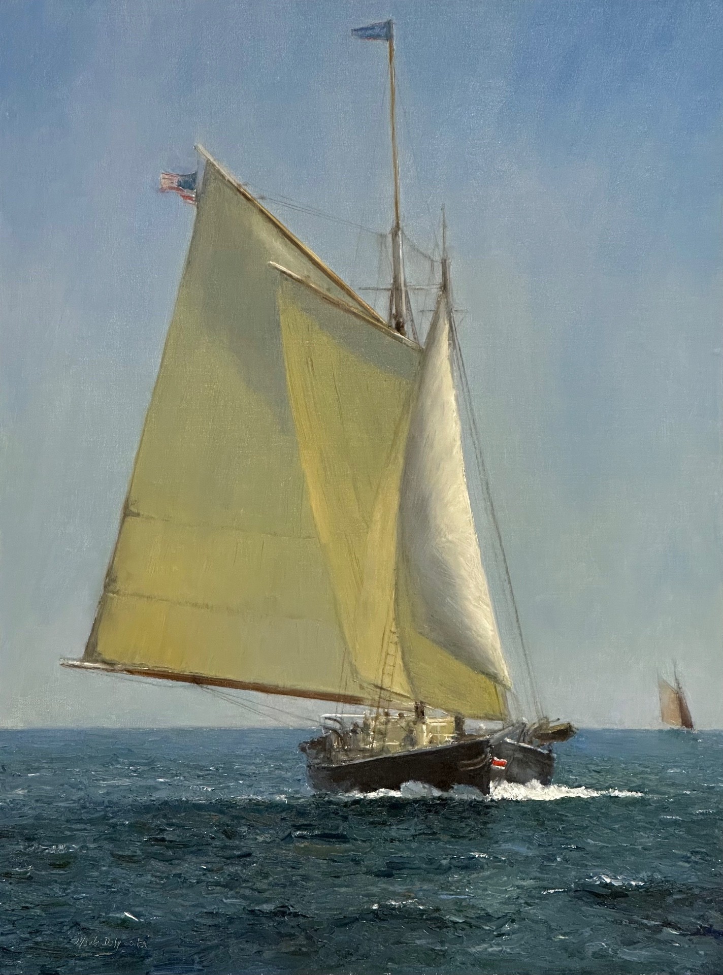 Mark Daly, “The Schooner Stephen Taber,” Oil, 24×18 in.