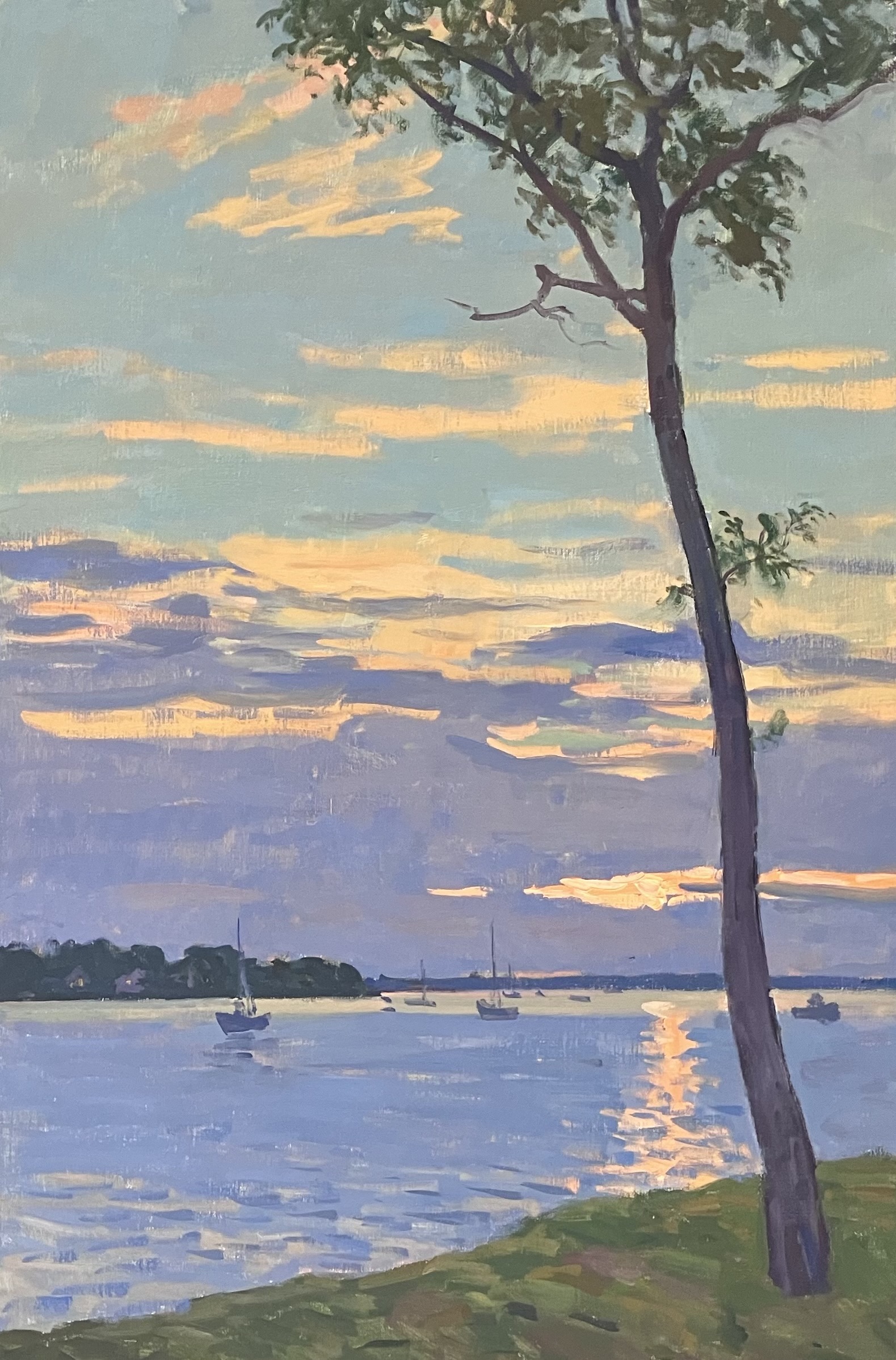 Viktor Butko, "Sunset, Shelter Island," 2024, oil on linen, 36 x 24 in.